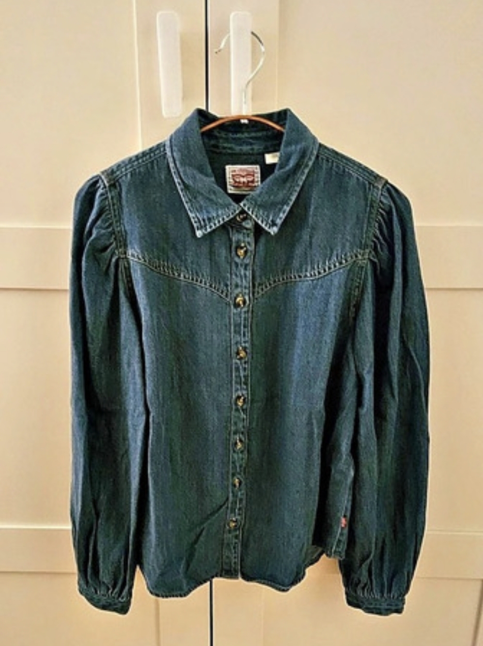 Levi's Denim Button Down Shirt Blue Size Small